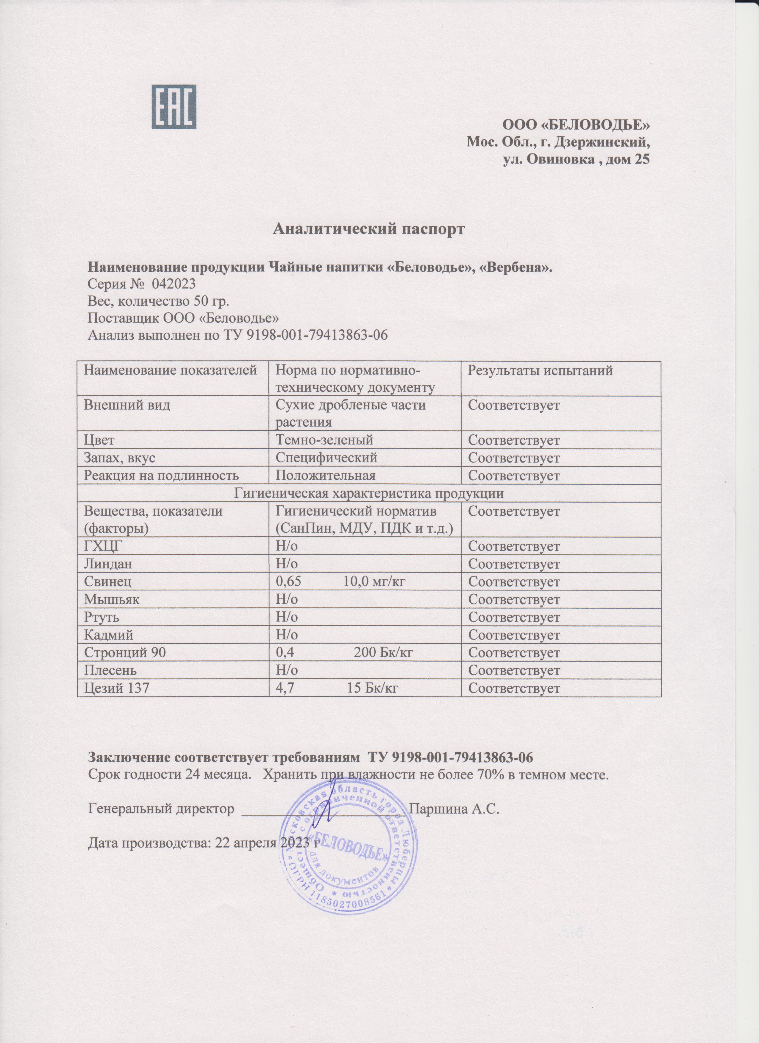 Паспорт №042023